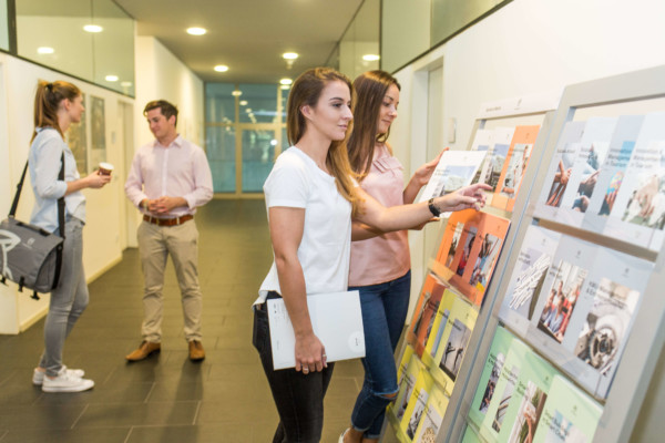 FH Salzburg_StudentInnen informieren sich über die Studiengänge_(c) Wildbild